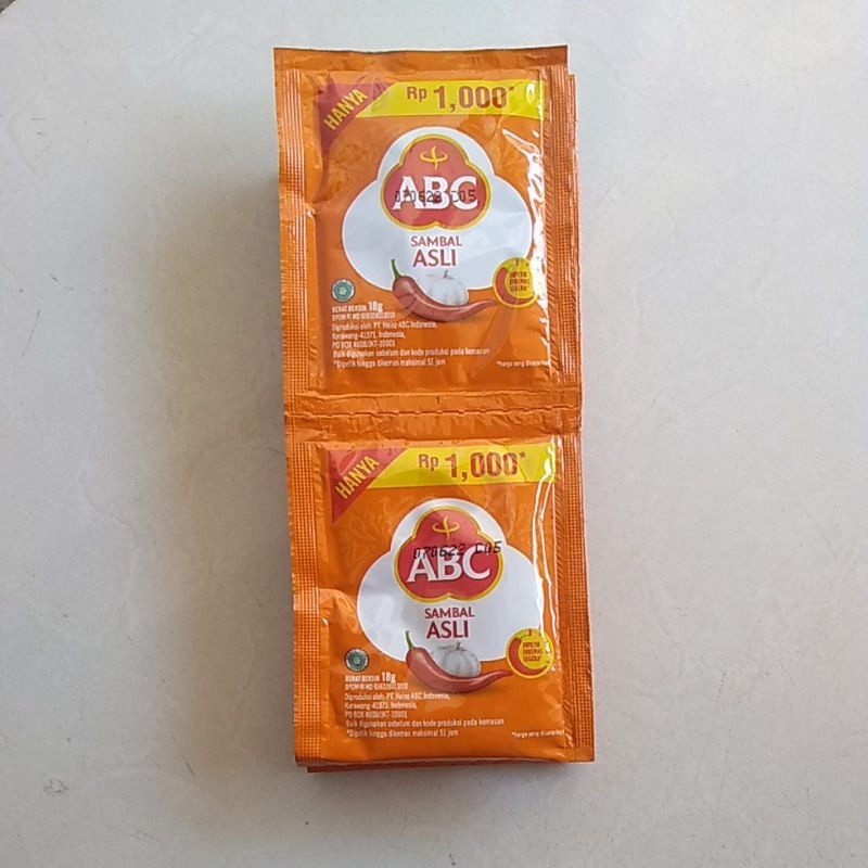 

ABC SAMBAL SACHET 22GR (ISI 10/Pack)