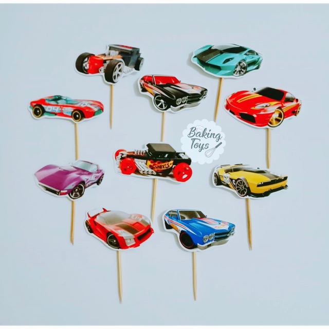 Hot Wheels Topper Cupcake Birthday  / Hiasan Cupcake Ulang Tahun