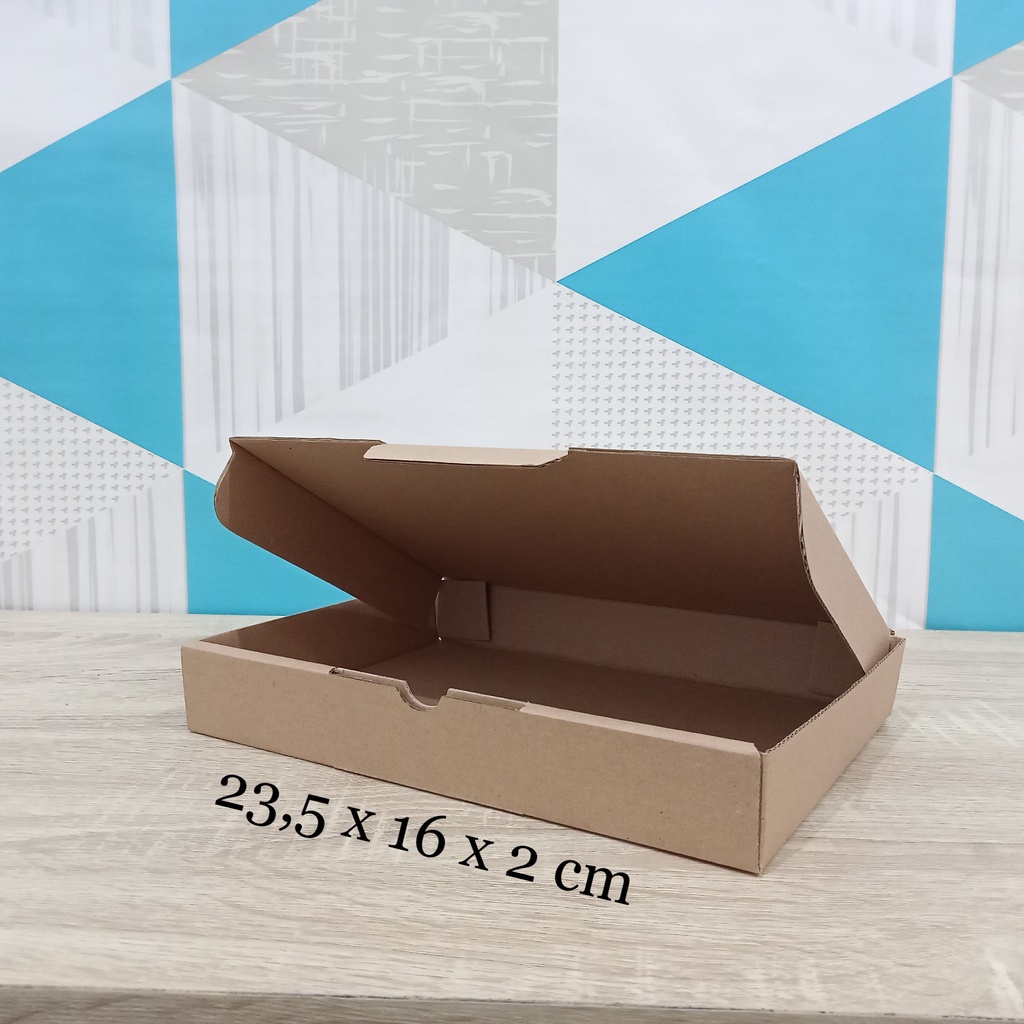 

Kardus 23,5 x 16 x 2 cm....Die Cut kotak Buku dll