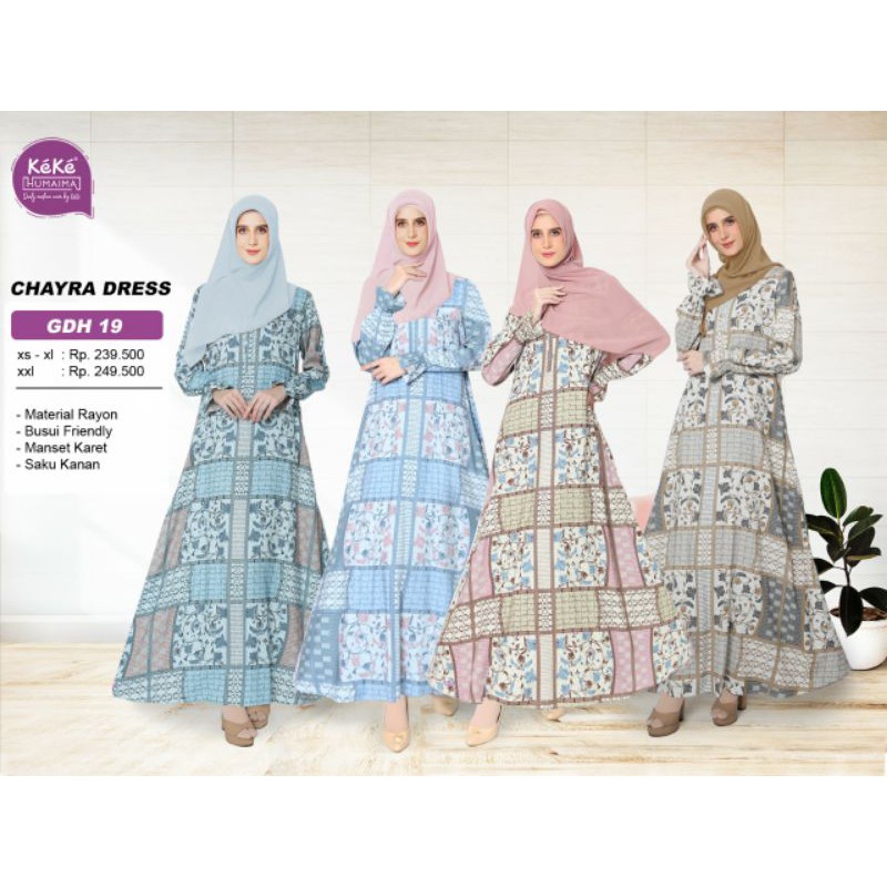 Gamis Dewasa Keke Humaima ~ Chayra Dress GDH 19 ~