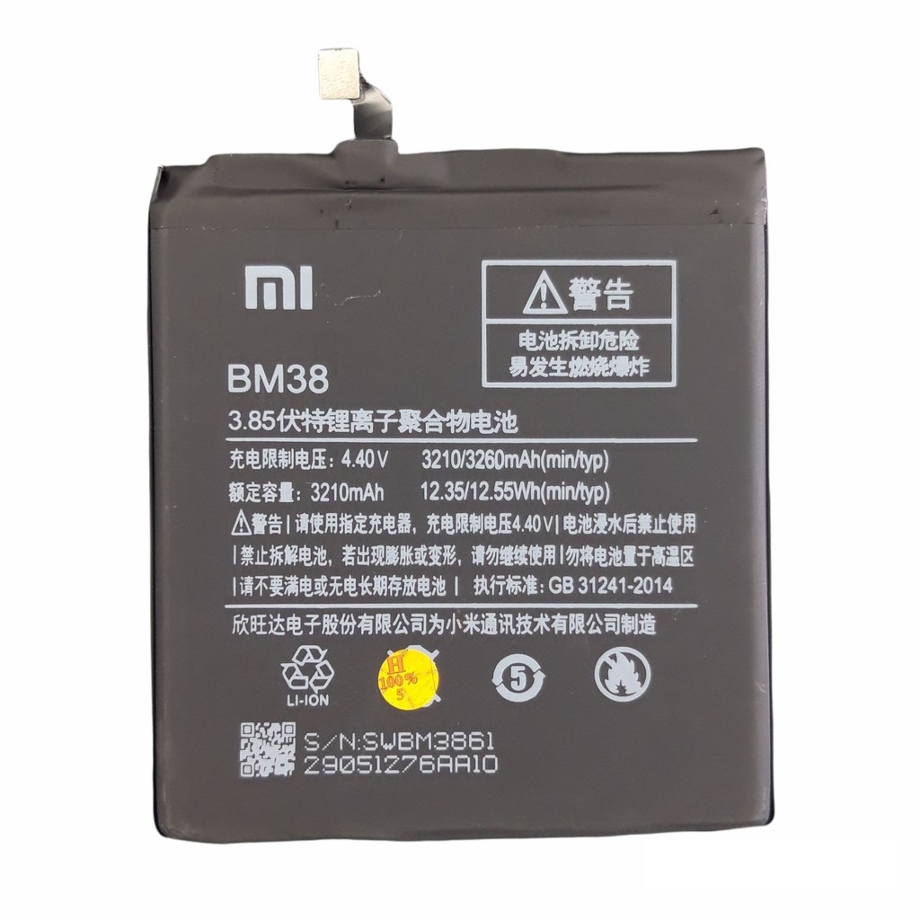 Battery Baterai Xiaomi Mi 4S BM38 Kualitas Ori