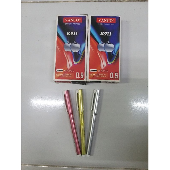 

[BOX ISI 12] PULPEN VANCO K911 HITAM GEL 0.5 MM / BALLPOINT GEL / BOLPEN GEL / PULPEN GEL / PULPEN CAIR