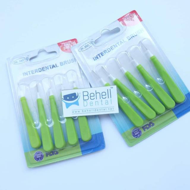 ORI SIKAT SELA GIGI DR SMITH BIRU 1PACK ISI 5 DENGAN TUTUP| INTERDENTAL BRUSH ORTHO BULU LEMBUT U/ BER BEHEL /TIDAK| BEHELLDENTAL