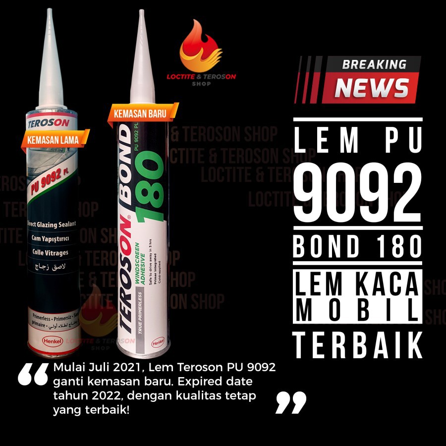 

LEM KACA MOBIL TERBAIK TEROSON PU 9092 PL POLIURETAN 310ml