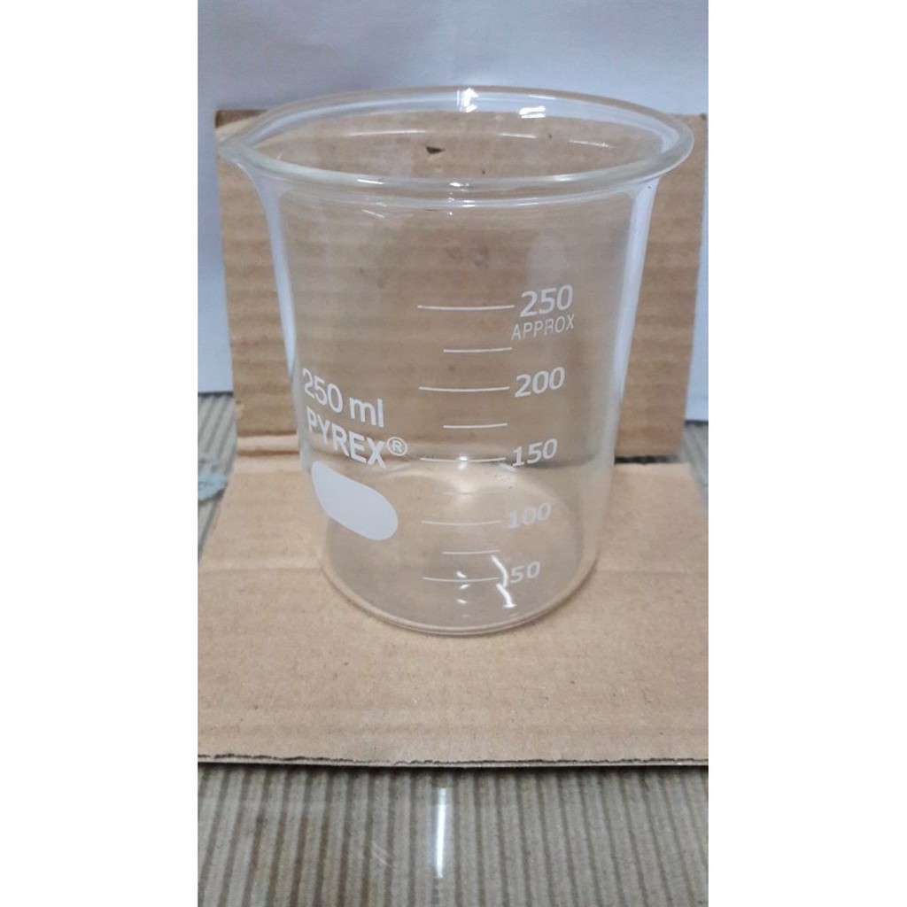 gelas beaker glass 250 cc ml