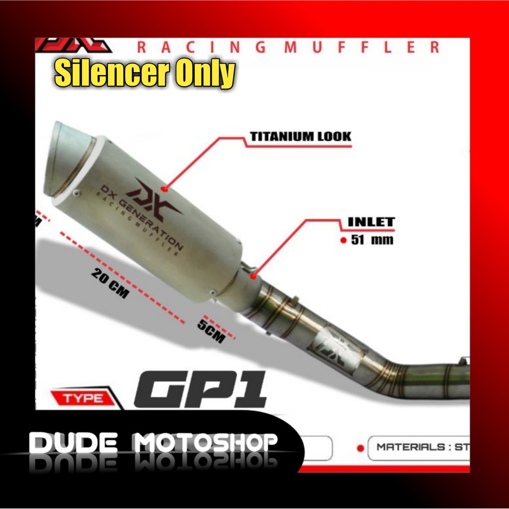 Knalpot GP1 Stainless DX Generation Racing