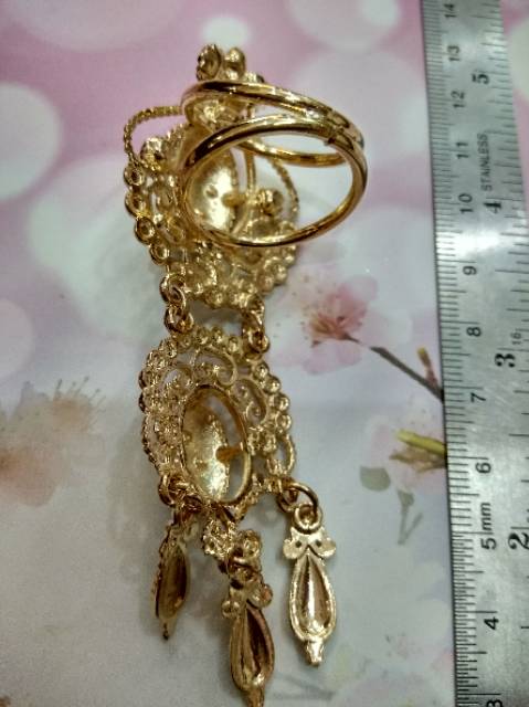 Aksesoris Cincin Jilbab /Ring Bros Hijab / Peniti Kait Model Cincin Kerudung Motif Etnik