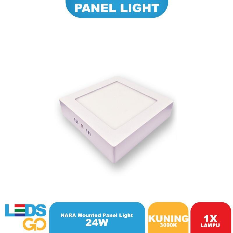 NARA LED Surface Mounted Panel Light 24 Watt Kuning Kotak