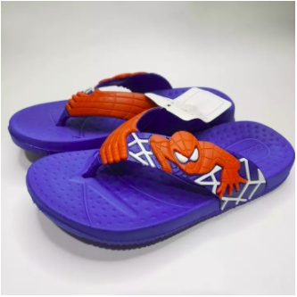 YK2011 Sandal Jepit Anak Laki Laki Motif Spiderman Merek Inkayni Ukuran 24-29