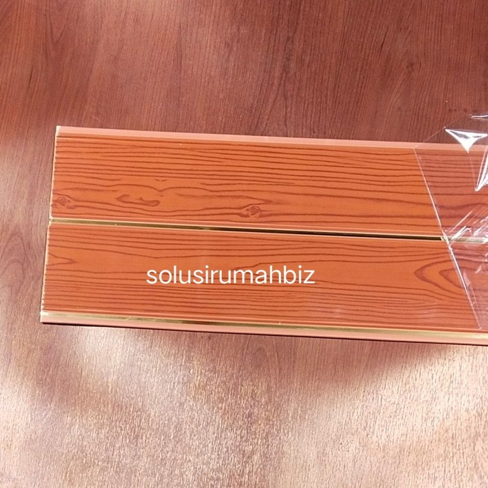 plafon pvc motif kayu tua 200mm x 8mm 1m 1 m plastik panel 20cm