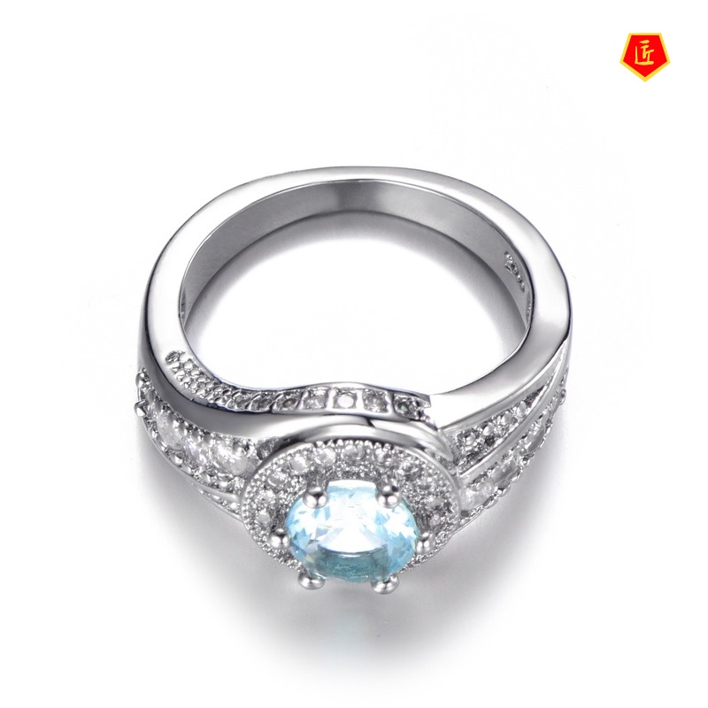 [Ready Stock]925 Silver Ring Full Diamond Spring Shape Creative Fashion