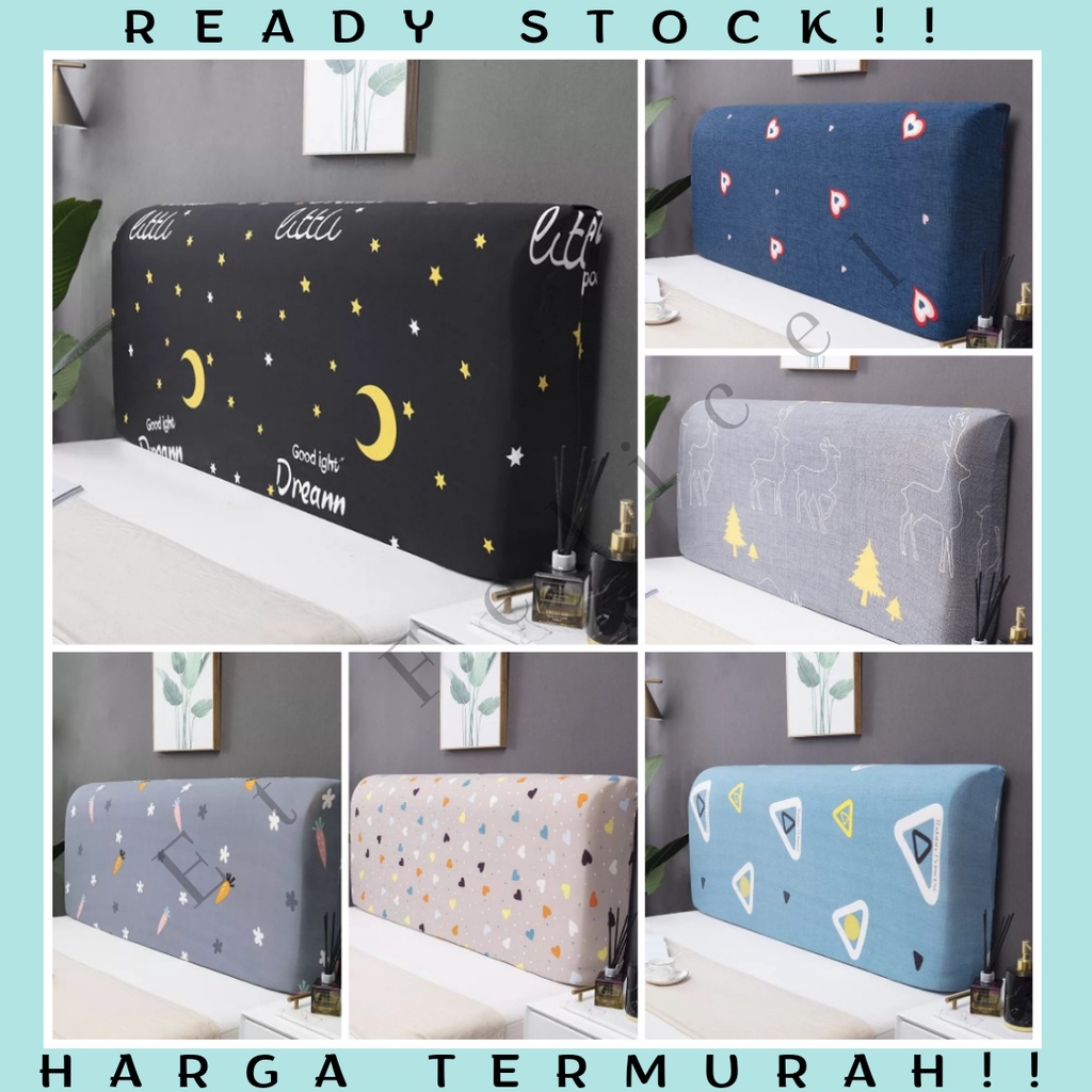 Full Elastic Headboard Cover /  Penutup Divan Headbed Sandaran Elastis Spring Bed Scratch