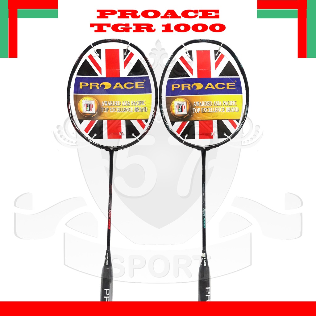 Raket Original Pro Ace TGR 1000 Bonus Komplit Badminton