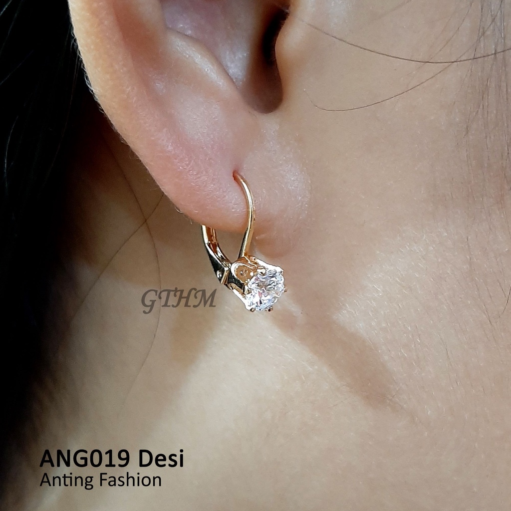 anting desi kait silver simple imut bs di pakai anak dan dewasa untuk telinga kecil awet lapis emas