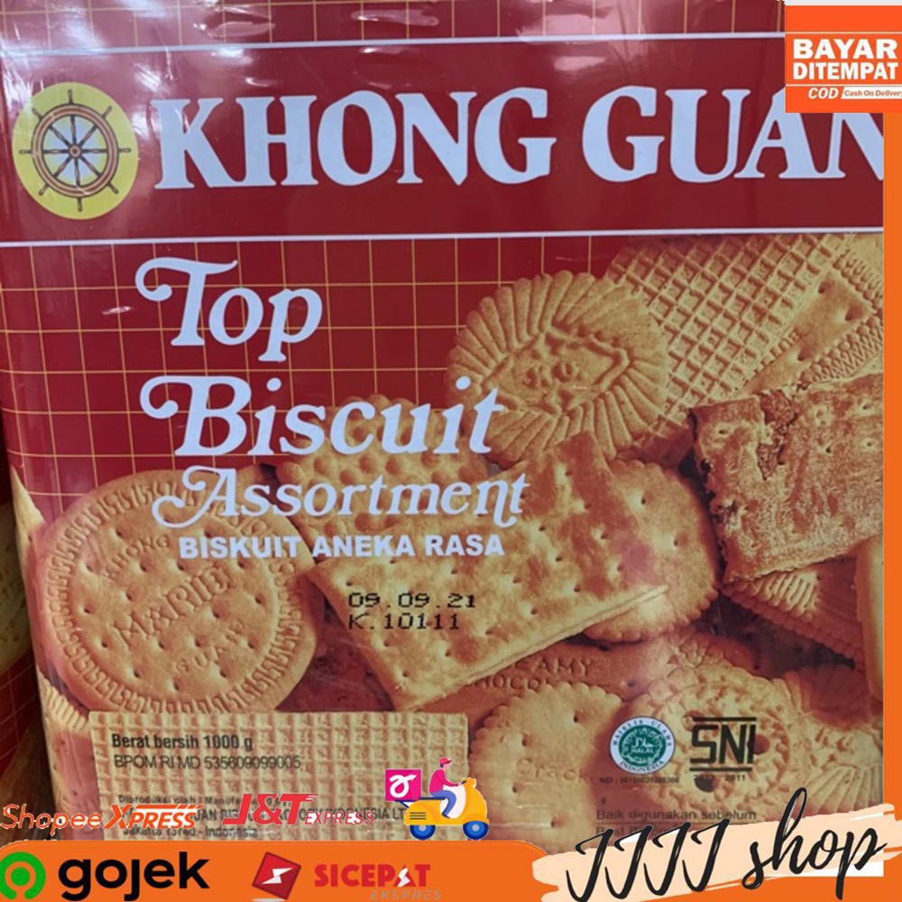 

Khong Guan Top Biscuit Assortment Biskuit Kaleng Aneka Rasa Berat 1000gr