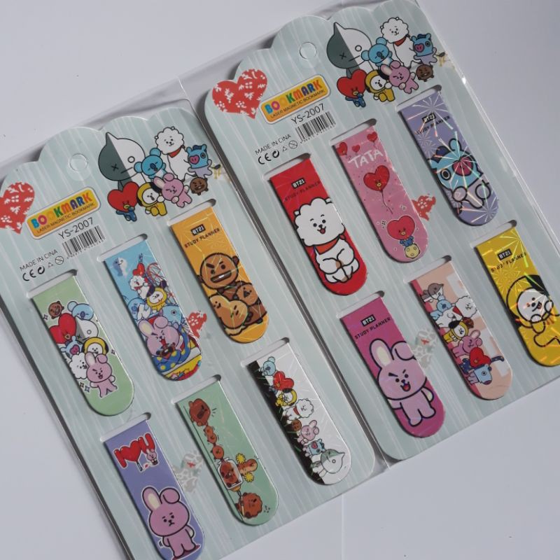 

BOOKMARK KPOP BT21 / BOOKMARK BTS BT21 /PEMBATAS BUKU BTS BT21