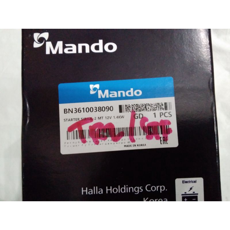 MANDO+ STARTER MANUAL MOBIL SANTAFE, TRAJET, SONATA EF - 36100 38090