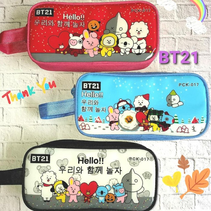 

Case pck-017 Tempat Pensil BT21 BTS Canvas resleting Besar