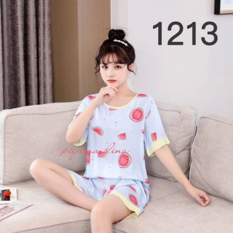 DW-40HP Baju Tidur Wanita/Piyama wanita katun organik serat bambu premium import