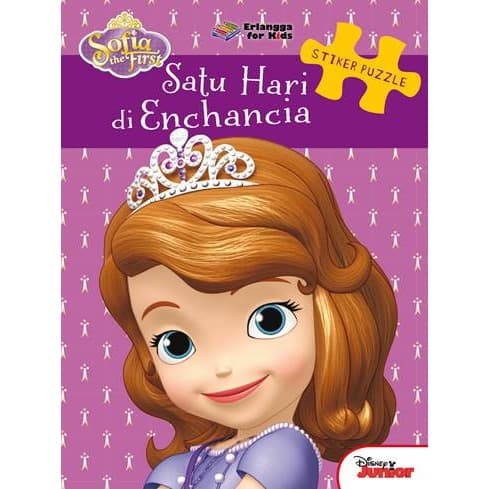 002007930140 - NEW & ORI BUKU SOFIA THE FIRST: STIKER PUZZLE SATU HARI DI ENCHANCIA