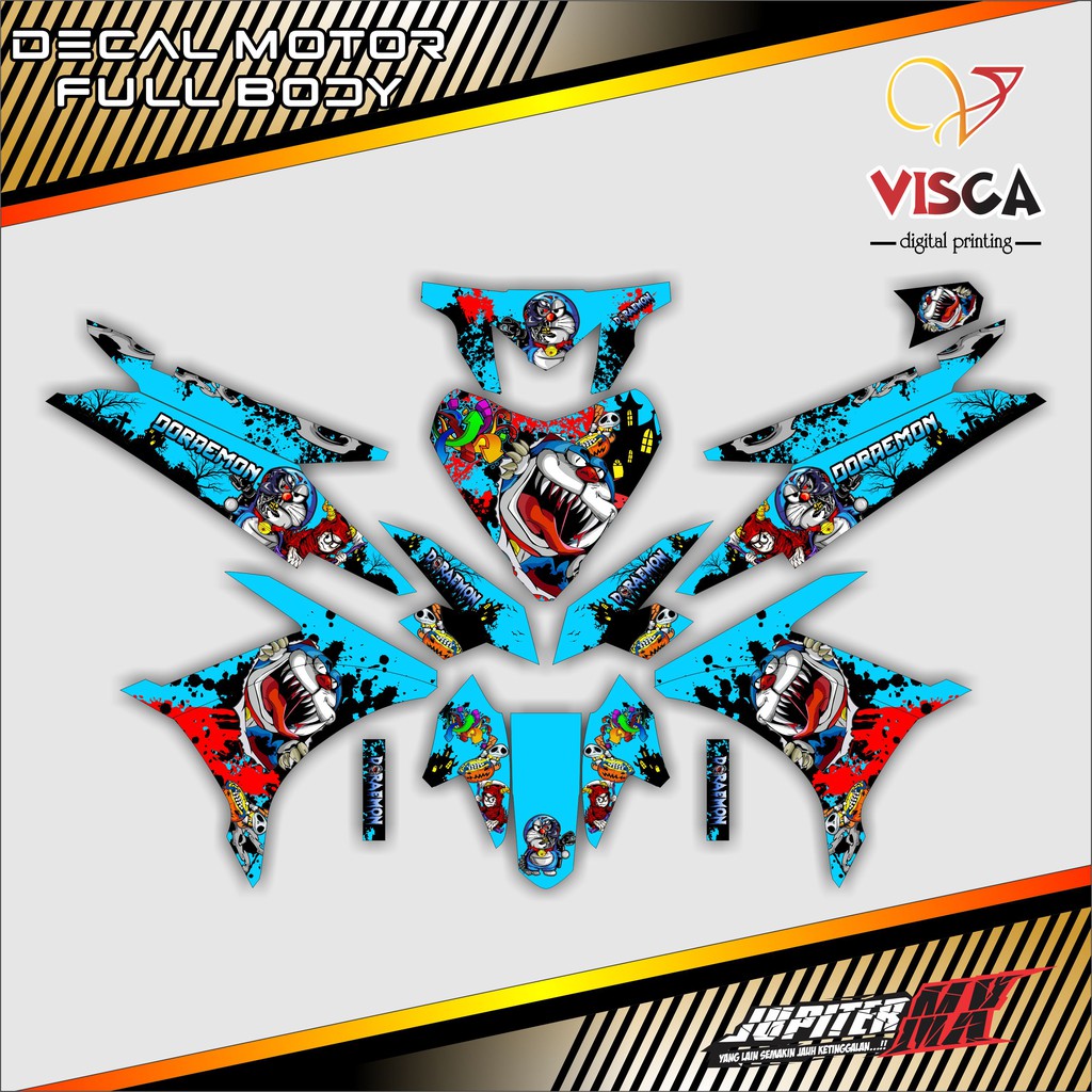 Decal Jupiter Mx 135 Full Body Stiker Jupiter Mx 135 Full Body  Dekal Jupiter Mx 135 Doraemon Zombie