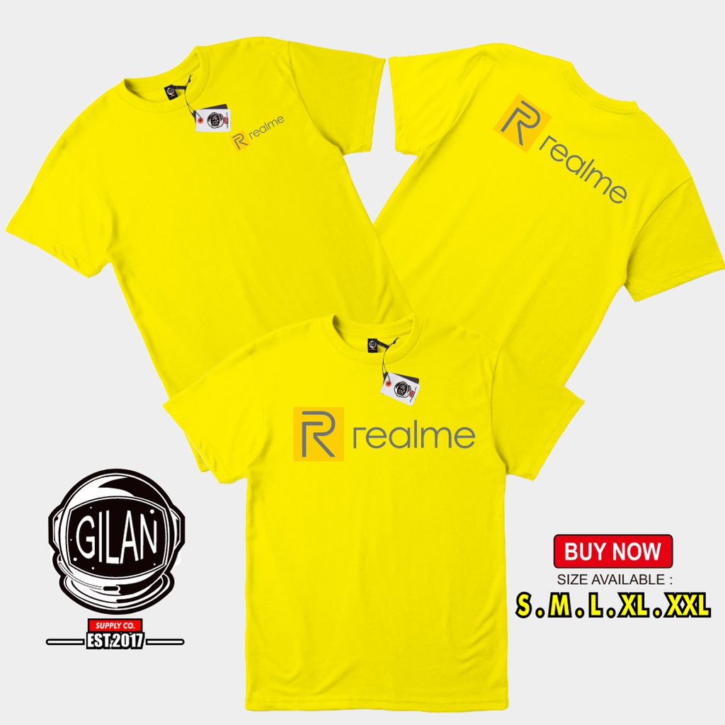 GILAN Kaos Baju Realme Realme Xiaomi Smartphone Logo