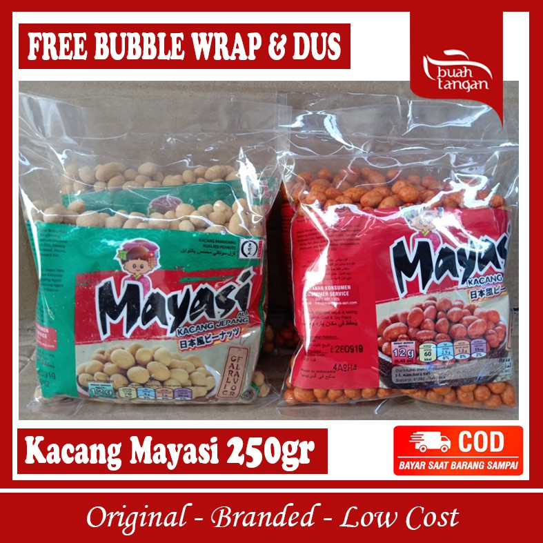 

Kacang Mayasi Snack Kiloan Murah Original Branded Buah Tangan Kemasan 250gr