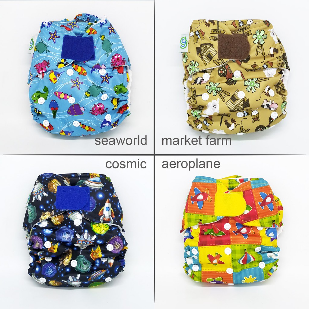 GG B-Dipe Clodi Pocket Cloth Diaper One Size Popok Kain