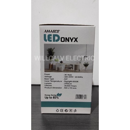 LAMPU LED AMASCO ONYX 30W 30 WATT CAHAYA PUTIH / AMASCO ONYX 30W 30 WATT CAHAYA PUTIH