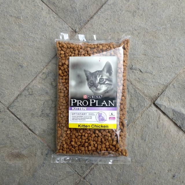 Repack Pro Plan Kucing 400g Kitten Chicken Makanan Kering Proplan