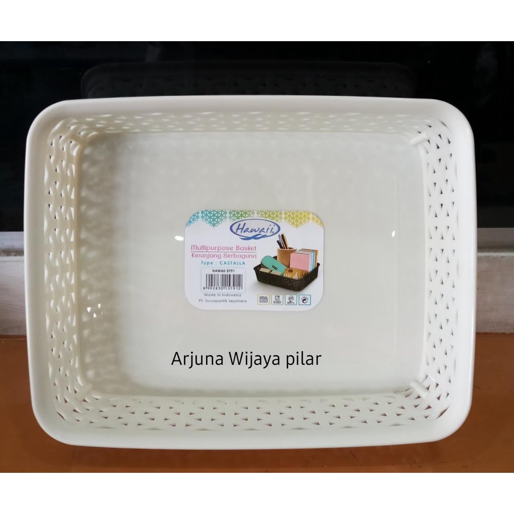 Keranjang Plastik Castalla Keranjang Serbaguna Ukuran S 5790 dan M 5791 Hawaii +Bubblewrap