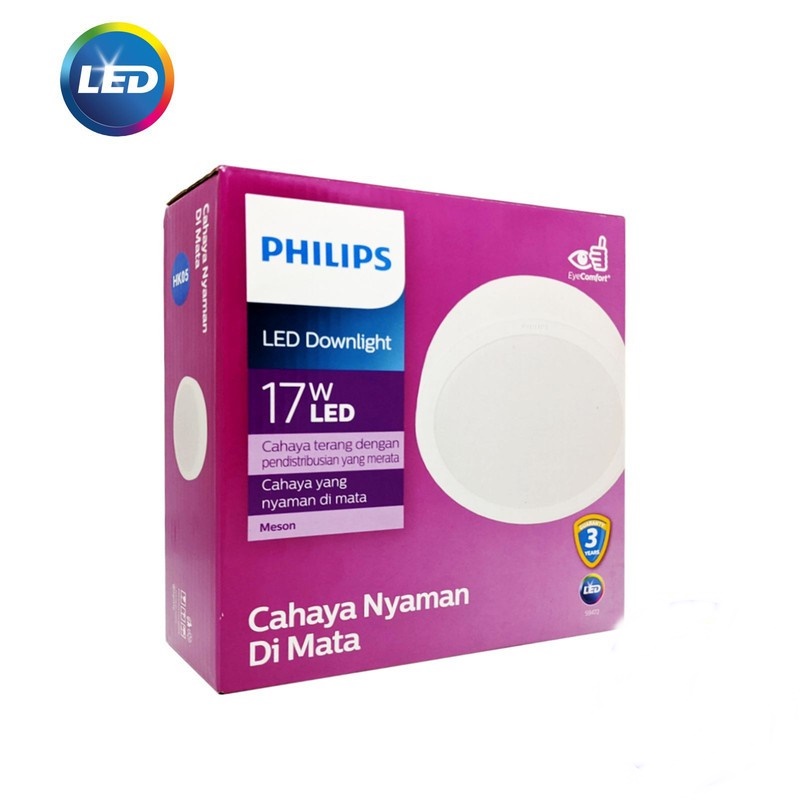 Lampu Downlight Philips Outbow LED Meson 17W 24W 59472 D150 GEN 3 Surface Mount 17 Waat untuk Plafon Dak Cor OB Ceiling Hias Teras Pilar SNI Original