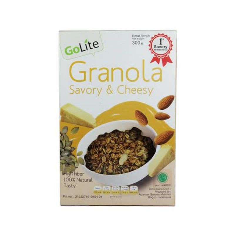 

GO LITE GRANOLA SAVORY AND CHEESE 300GR