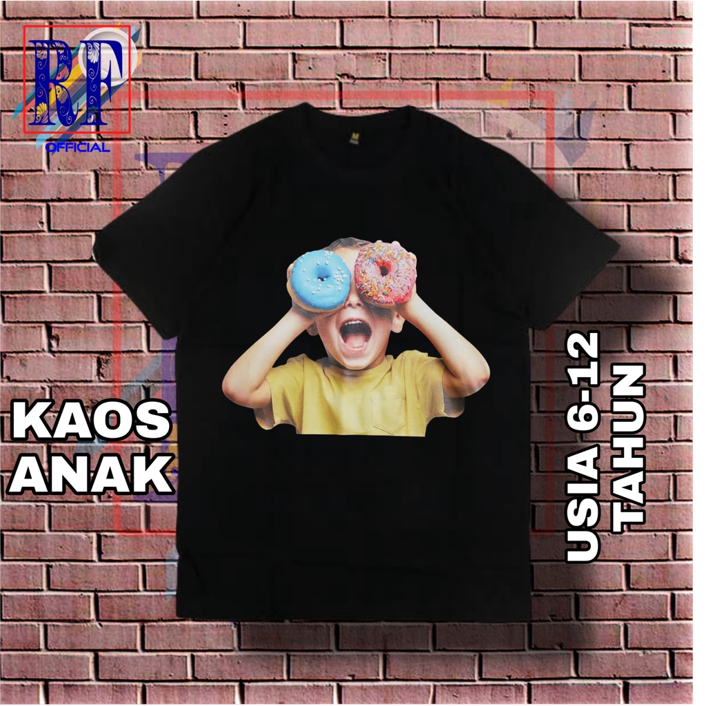 T-shirt Anak ADLV  BABY FACE DONUTS karakter anak/ kaos anak T-shirt kids unisex pria wanita BEST SE