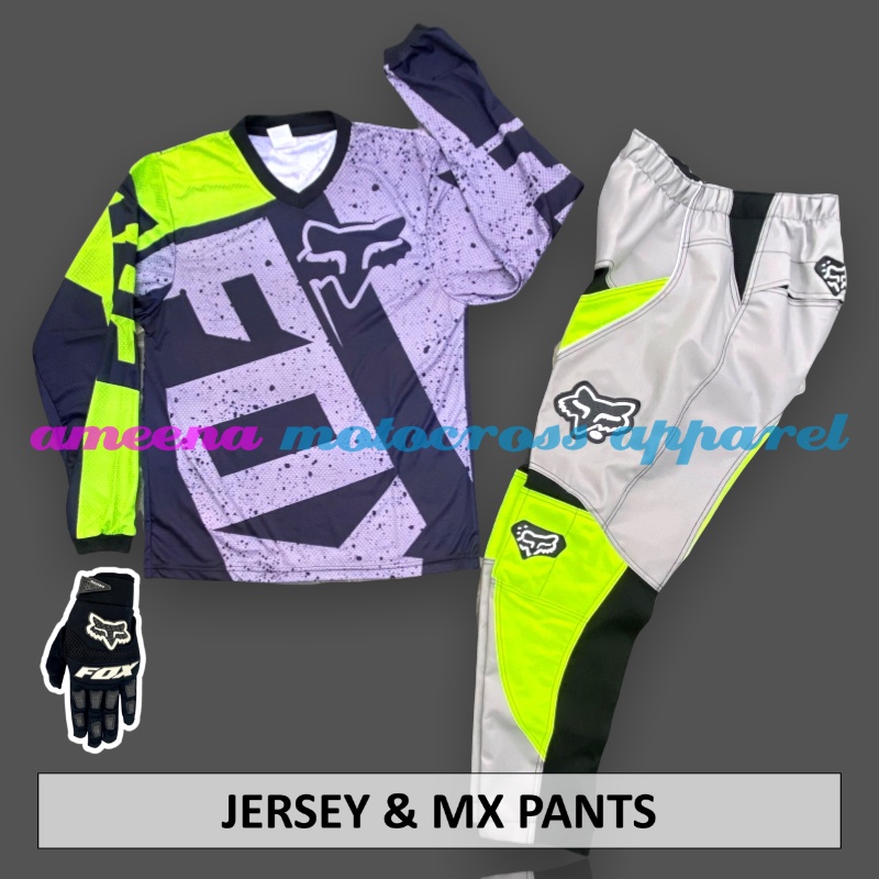 Jerseyset - Jersey set Trail - Jersey &amp; Celana Motocross - Jersey Trabas - Jersey Stelan MX Cross - Satu Set Jersey &amp; Celana - Jersey Lokal - Celana Cordura -  FOCT0314-F41