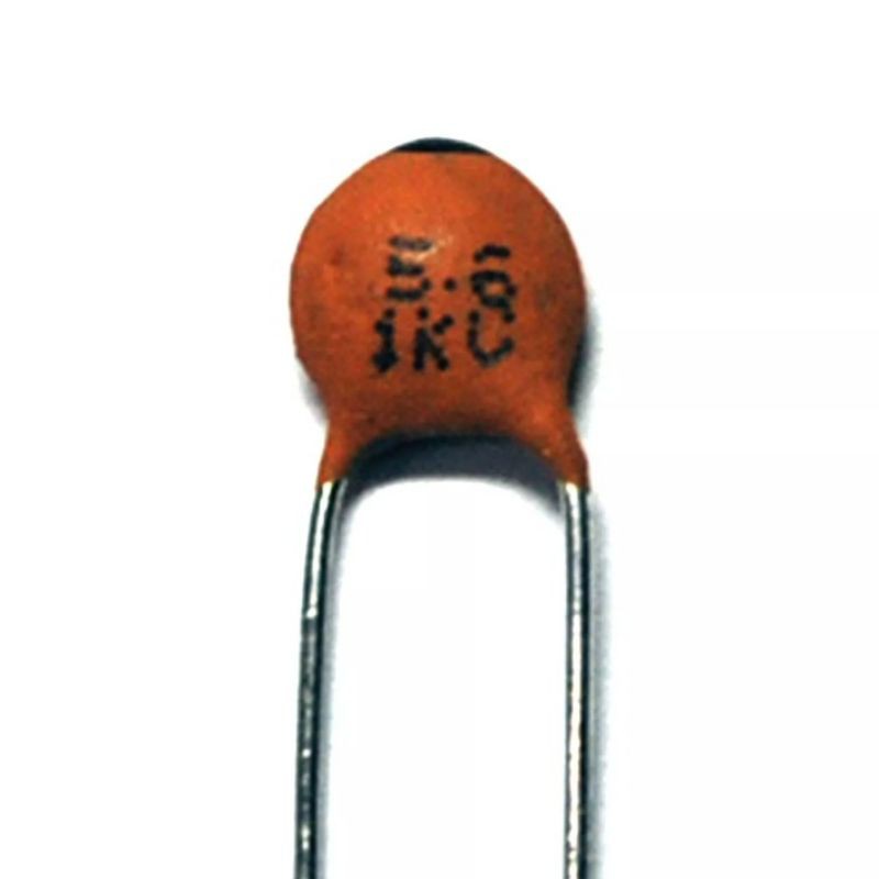 Disc Ceramic Capacitor 5.6pF 1KV +-0.25pF NP0 Pitch=5mm RoHS Taiwan NPO Matching imp Diamond F23H