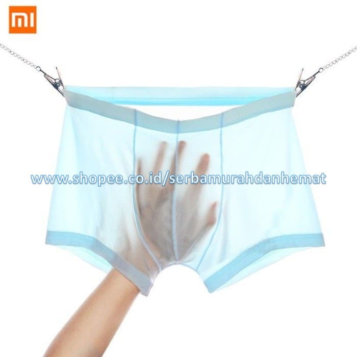 Celana Dalam Pria Transparan 5 PCS Super Sexy ORIGINAL Ice Silk Men Underwear Ultra-thin Boxer