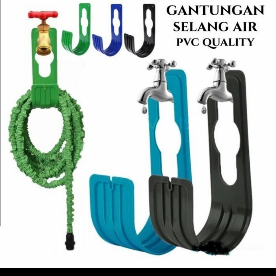 Gantungan selang air gulungan taman hanger xhose siram tanaman kran on