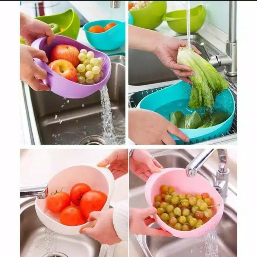 Wadah Cuci Beras &amp; Sayur &amp; Buah - Saringan Wadah Cuci Buah &amp; Sayur