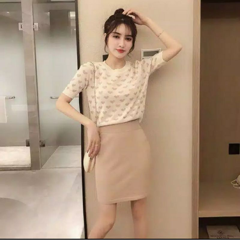 Baju atasan wanita Rajut model korea