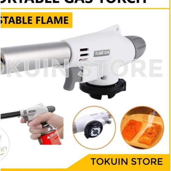 ♣ Blow Gas Torch Flame Gun Pemantik Api Alat Bakar BBQ Sate Las Portable ☀