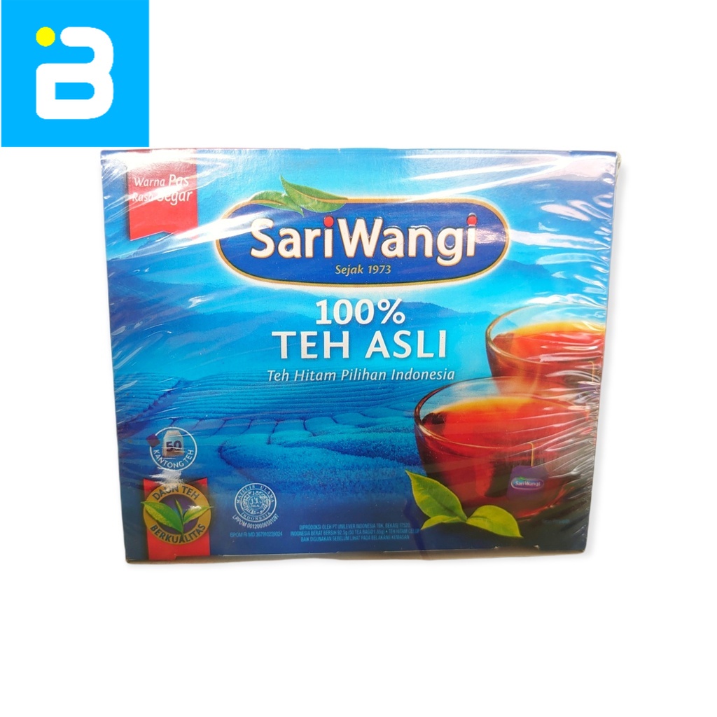 

Teh Sari Wangi 100% Teh Asli 50 Kantong x 1,85g