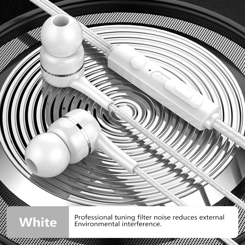 (Buy 1 Get 1 Free) VAORLO Headset Earphone In-Ear Kabel Dinamis Quad Core HiFi Super Bass Dengan Mic + Jack 3.5MM