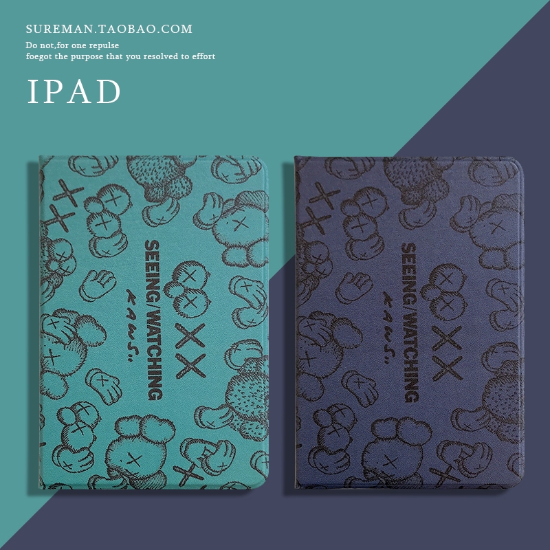 Hard Case Motif Kartun Kaws Untuk Ipad Air 1/2 Ipad Mini 1/2/3/4/5 Ipad