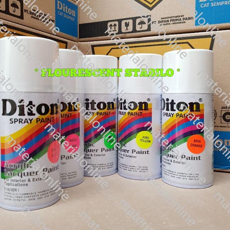 

gnJ8M @ Pilox Pylox Diton Stabilo Cat Semprot Flourescent Yellow Green Red Orange Pink Kuning Hijau