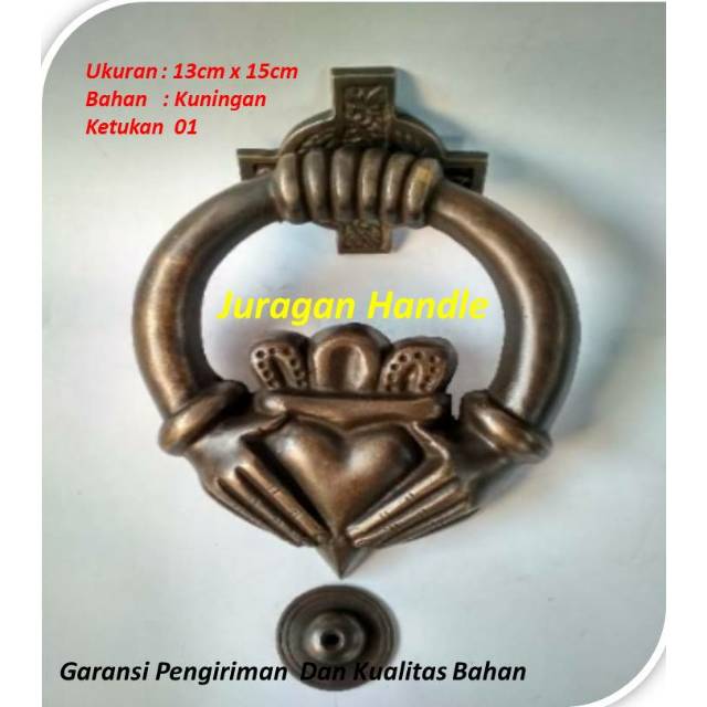 Ketukan Pintu Kuningan Antik Rumah Gebyok Minimalis Kupu Tarung Handle Lawasan Kuno Murah Terbaik