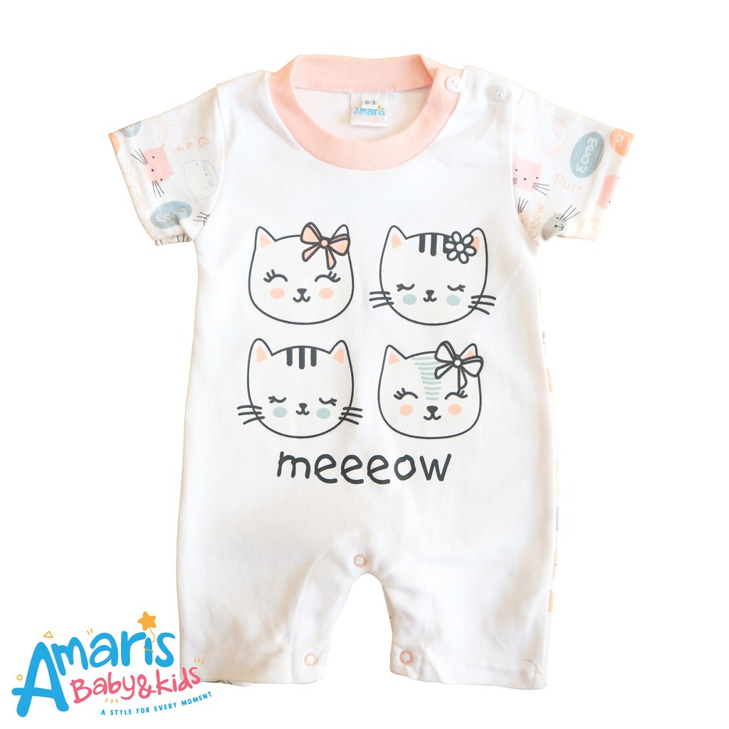 

Amaris Romper Pendek Baby Motif Meow