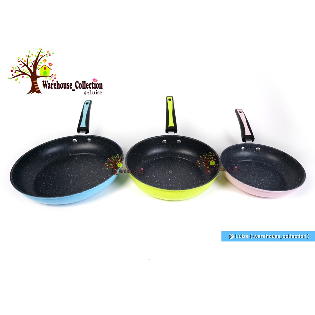 fry pan / frypan teflon calypso / wajan Calypso Penggorengan Anti Lengket Tanpa Minyak 20cm,22cm,24cm-2