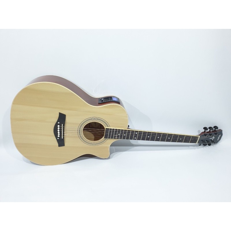 Gitar Akustik Elektrik Merk Taylor Natural Sunburst Jumbo Equalizer Tuner LC-PRENER String Trusrod