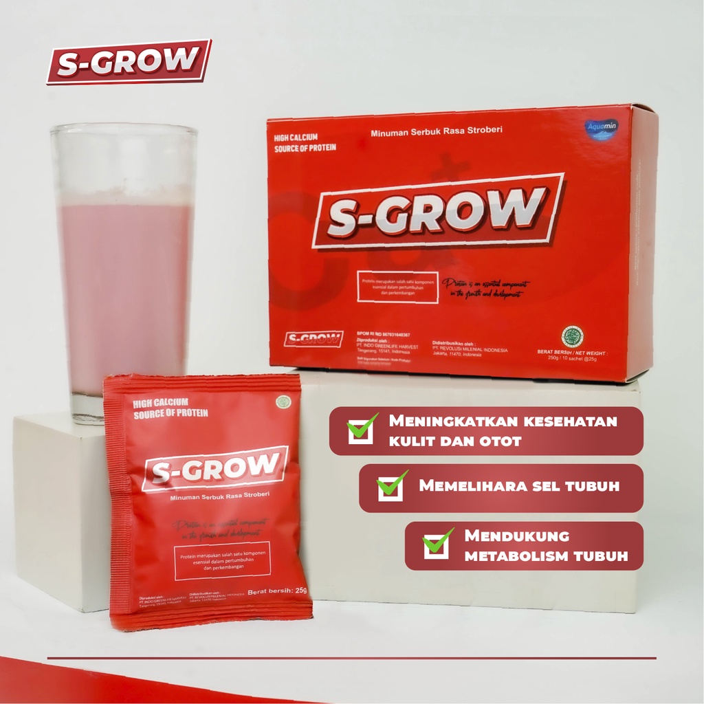 

Susu Peninggi Badan Terbaik Asli S-GROW [ Best Seller / BPOM / Suplemen ]